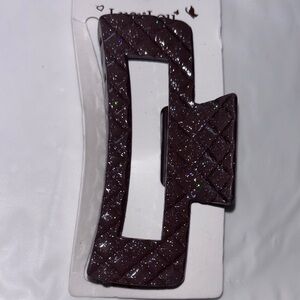 Elegant Brown & Glitter Hair Clip